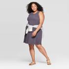 Women's Plus Size Sleeveless Crewneck T-shirt Dress - Universal Thread Gray