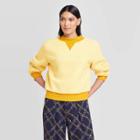 Women's Long Sleeve Boat Neck Sweatshirt - Who What Wear Yellow