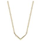 Target Women's Sterling Silver V Station Necklace - Gold