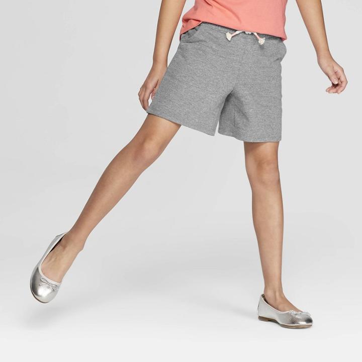 Girls' Knit Midi Shorts - Cat & Jack Gray