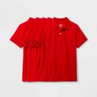 Petiteboys' 5pk Short Sleeve Uniform Polo Shirt - Cat & Jack Red