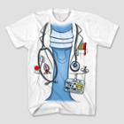 Mad Engine Men's Big & Tall Short Sleeve Doctor Costume Graphic T-shirt - White