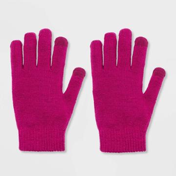 Women's Knit Gloves - Wild Fable Fuscia