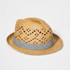 Boys' Solid Handwoven Hat - Cat & Jack Brown One Size, Boy's