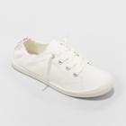 Women's Mad Love Lennie Wide Width Lace-up Canvas Sneakers - White 9w,