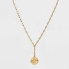 14k Gold Plated Initial 'i' Pendant Chain Necklace - A New Day Gold