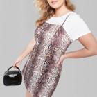 Women's Plus Size Strappy Snake Print Dress - Wild Fable Brown