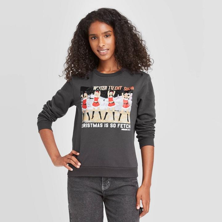 Women's Mean Girls Christmas Is So Fetch Graphic Sweatshirt - Black