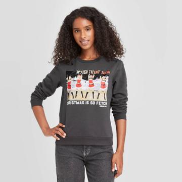 Women's Mean Girls Christmas Is So Fetch Graphic Sweatshirt - Black