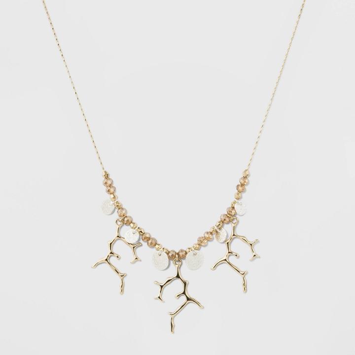Glitzys And Coins And Branches Short Necklace - A New Day