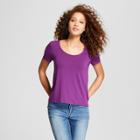 Women's Any Day Short Sleeve Scoop T-shirt - A New Day Purple