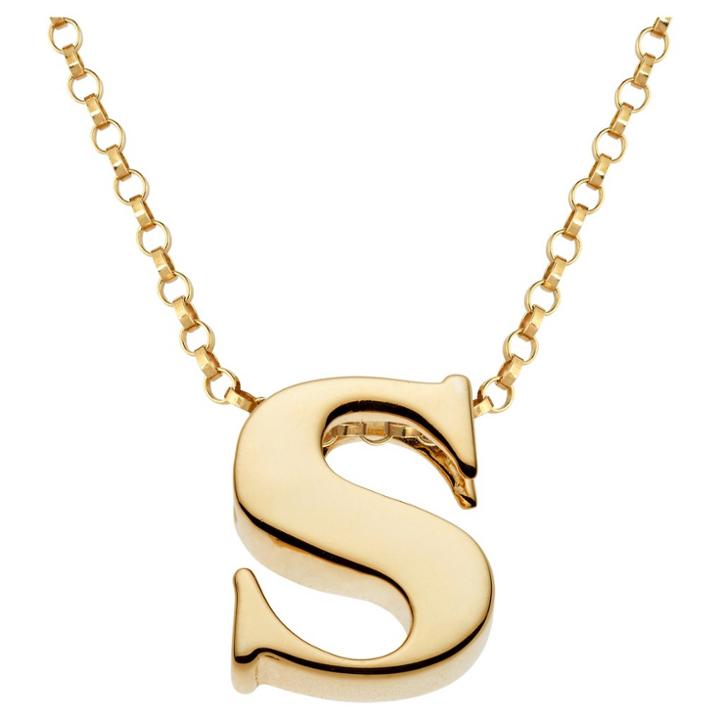 Target Women's Sterling Silver 's' Initial Charm Pendant - Gold,