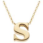 Target Women's Sterling Silver 's' Initial Charm Pendant - Gold,