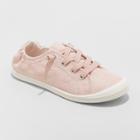 Women's Mad Love Lennie Wide Width Lace-up Canvas Sneakers - Pink 6w,