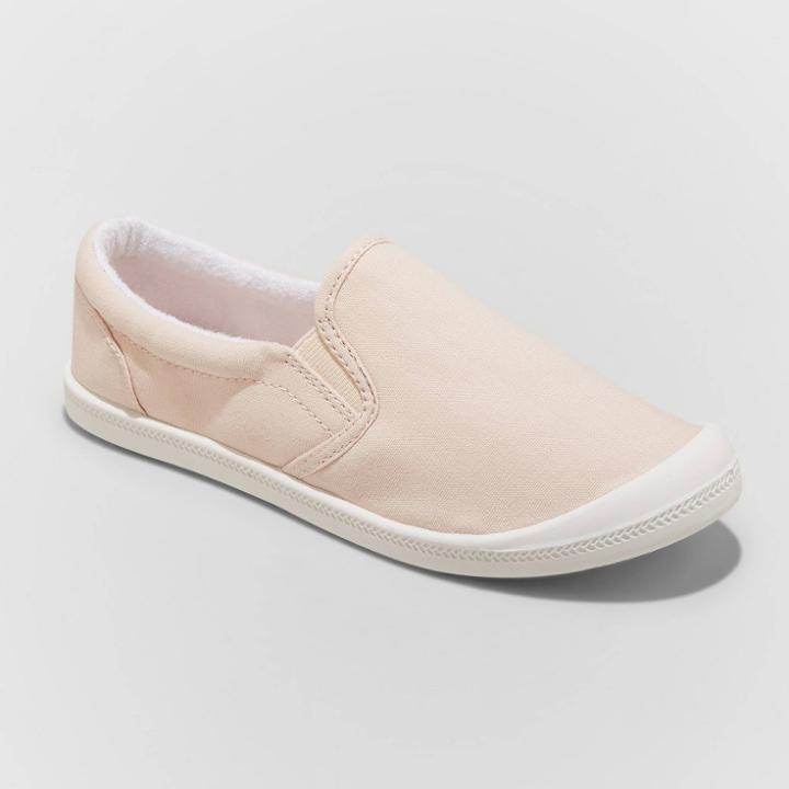 Women's Mad Love Kasandra Wide Width Slip On Canvas Sneakers - Blush 5w, Women's,