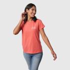 United By Blue Women's Organic Make Waves Graphic T-shirt - Coral