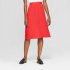 Women's Pleated Midi Skirt - A New Day + Vital Voices - Red