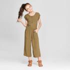 Girls' Zipper Jumpsuit - Cat & Jack Olive