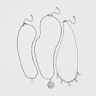 Girls' 3pk Celestial Charm Necklace Set - Art Class ,