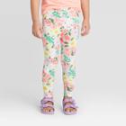 Toddler Girls' All Over Print Floral Leggings - Cat & Jack 12m, Toddler Girl's, Beige
