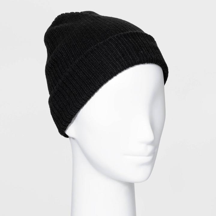 Women's Knit Beanie - Wild Fable Black