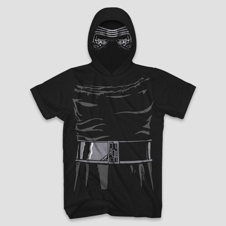 Men's Star Wars Kylo Ren Short Sleeve Hooded T-shirt - Black