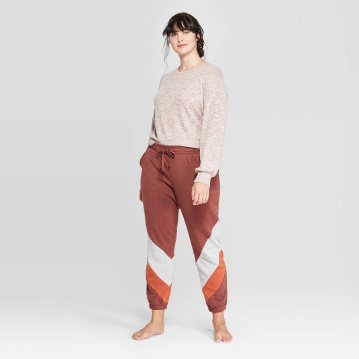 Women's Cozy Plus Size Fleece Jogger - Colsie Burgundy 3x, Women's,