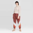 Women's Cozy Plus Size Fleece Jogger - Colsie Burgundy 3x, Women's,