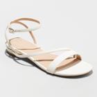 Women's Isma Barely There Ankle Strap Sandals - A New Day White