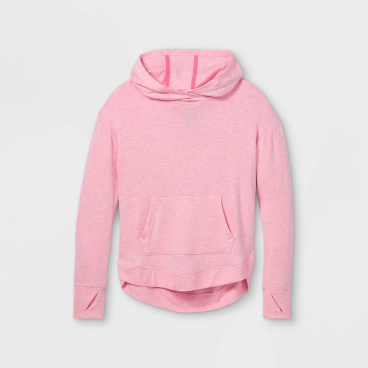 All In Motion Girls' Soft Fleece Hooded Sweatshirt - All In