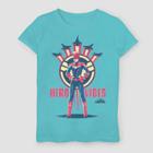 Girls' Marvel Hero Vibes Short Sleeve T-shirt - Aqua Blue