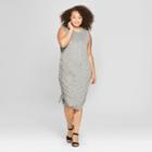 Women's Plus Size Ruched Side Knit Dress - Ava & Viv Grey