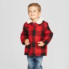 Toddler Boys' Buffalo Plaid Field Jacket - Cat & Jack Red