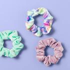 Girls' 3pk Sequin And Tie-dye Scrunchie Hair Elastic Pack - More Than Magic , Women's
