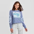 Women's Van Gogh Iris Washed Graphic Sweatshirt - Mighty Fine (juniors') - Blue