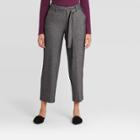 Women's High-rise Straight Leg Tie Waist Pants - A New Day Gray