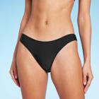 Women's Scoop Front High Waist High Leg Cheeky Bikini Bottom - Wild Fable Black Xxs