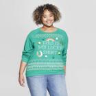 Women's Plus Size This Is My Lucky Sweater - Modern Lux (juniors') - Black