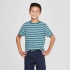 Boys' Short Sleeve Stripe T-shirt - Cat & Jack Green/purple