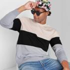 Adult Colorblock Regular Fit Crewneck Sweatshirt - Original Use Beige