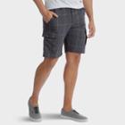 Wrangler Men's 10 Cargo Twill Shorts - Black/silver