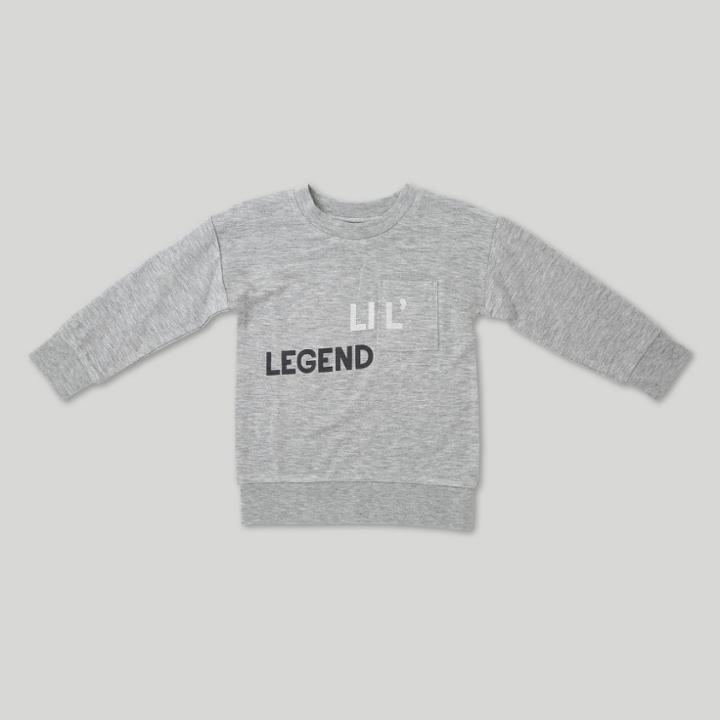 Toddler Boys' Afton Street Long Sleeve Pullover Sweatshirt - Heather Grey