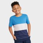 Boys' Short Sleeve Color Block T-shirt - Cat & Jack Blue