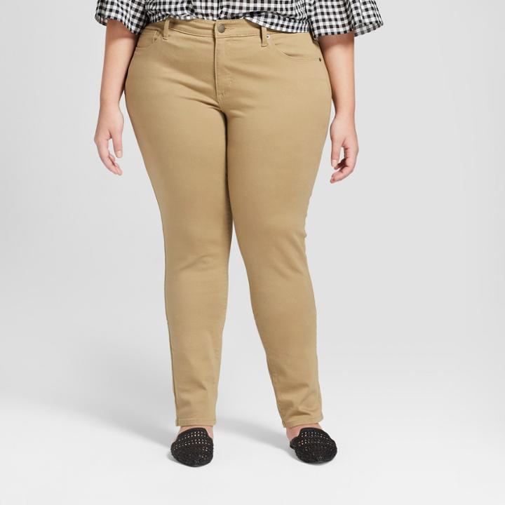 Women's Plus Size Skinny Jeans - Universal Thread Tan