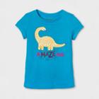 Toddler Girls' Cap Sleeve Graphic T-shirt - Cat & Jack Panama Blue