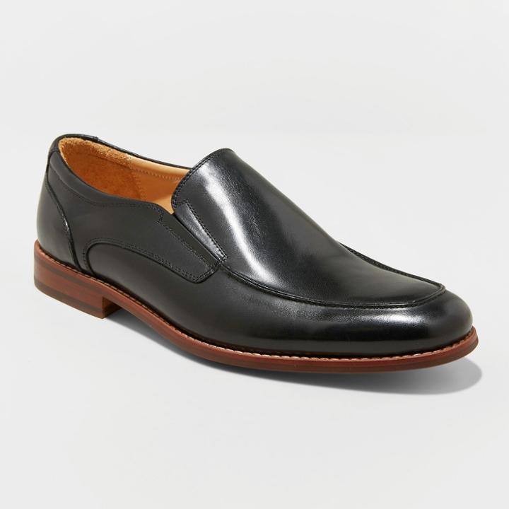 Men's Perry Leather Loafer Dress Shoes - Goodfellow & Co Black