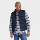 Men's Midweight Solid Herringbone Puffer Jacket - Goodfellow & Co Blue