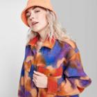 Women's Cozy Shacket - Wild Fable Orange Tie-dye