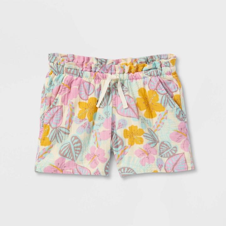 Girls' Woven Gauze Shorts - Cat & Jack Light Green