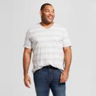 Men's Tall Striped Standard Fit Short Sleeve V-neck T-shirt - Goodfellow & Co Dusk Pink